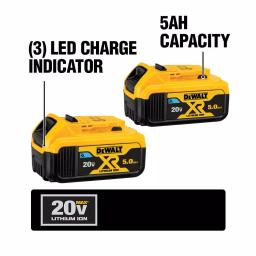 DEWALT 20V MAX XR 1/2 in. Brushless Hammer Drill/Driver Kit with Tool Connect, (2) 5 Ah Batteries & Charger thumbnail 3