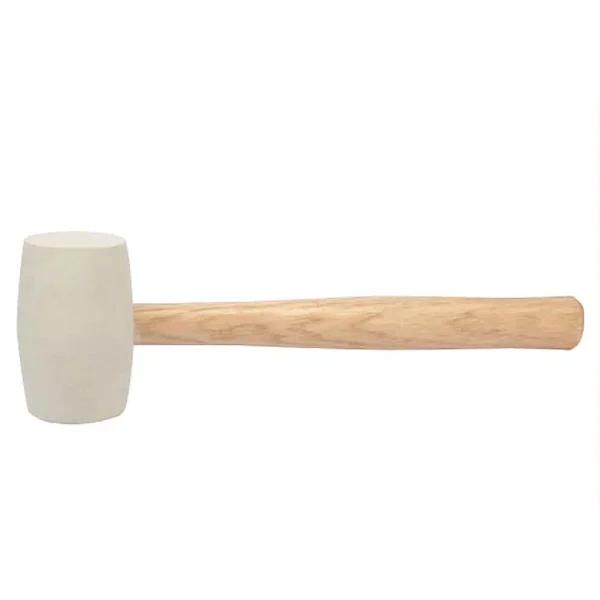 Bon Tool Thrifty 16 oz. White Rubber Mallet with 11 in. Wood Handle