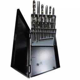 Drill America 18-Piece Metric High Speed Steel Tap and Drill Bit Set with Metal Case thumbnail 1