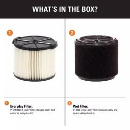 RIDGID Replacement Filter Set: VF3400 Pleated Paper & VF3700 Foam Filter for 3 to 4.5 Gal. Wet/Dry Vacuums thumbnail 2