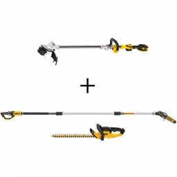 DEWALT 20V MAX Cordless Brushless 3-Tool Combo Kit: 14 in. String Trimmer, 8 in. Pole Saw & 22 in. Hedge Trimmer thumbnail 1