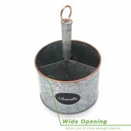 MIND READER Silver Metal 4 Section Utensil Caddy & Cutlery Holder thumbnail 4