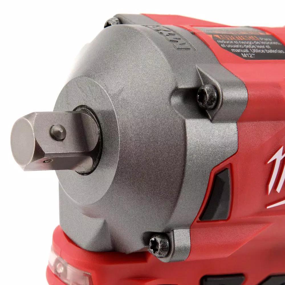 Milwaukee M12 FUEL 1/2 in. Stubby Brushless Cordless Impact Wrench with 2.0 Ah Battery