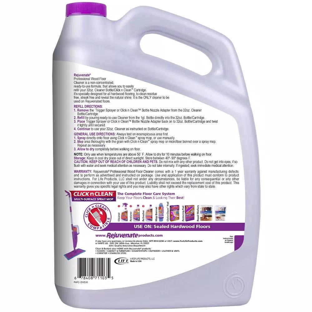 Rejuvenate Professional Hardwood Floor Cleaner, 128 oz.