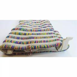 LR Home 20 in. Multi-Color Cotton Striped Christmas Stocking with Pom Pom thumbnail 2