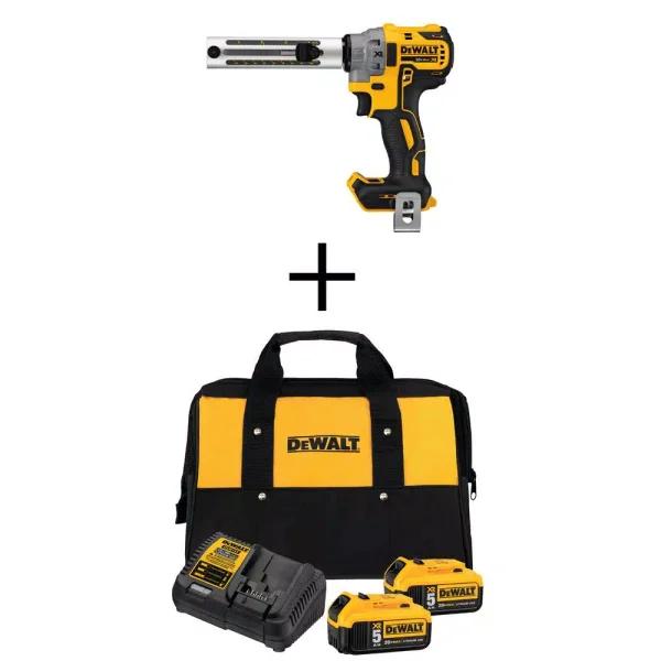DEWALT 20V MAX XR Brushless Cable Stripper Kit with (2) 5.0 Ah Batteries and Charger