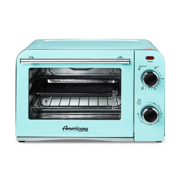 Americana Collection Retro 12.7 L 4-Slice Toaster Oven, Blue