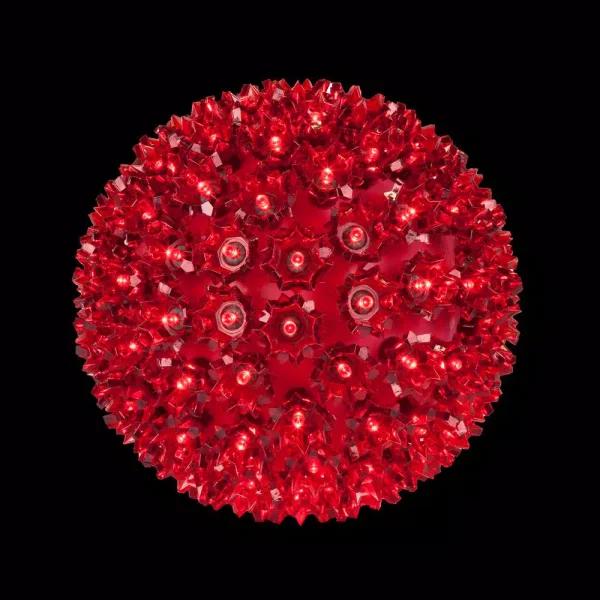Wintergreen Lighting 7.5 in. Red LED Starlight Sphere with 120 Mini Lights