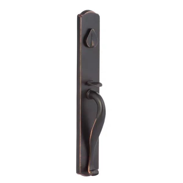 Sure-Loc Hardware Sure-Loc Wasatch Vintage Bronze Dummy Handleset - Solid Brass Rustic Door Hardware