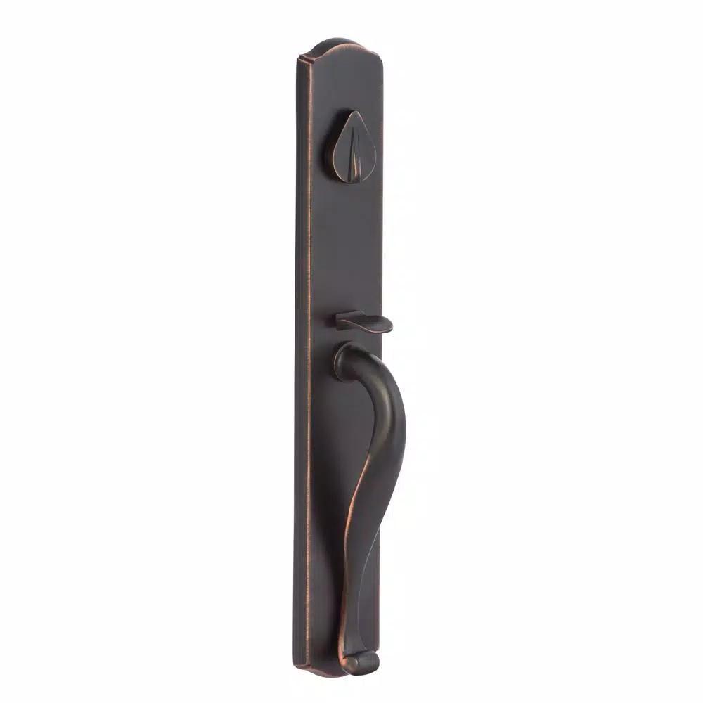 Sure-Loc Hardware Sure-Loc Wasatch Vintage Bronze Dummy Handleset - Solid Brass Rustic Door Hardware