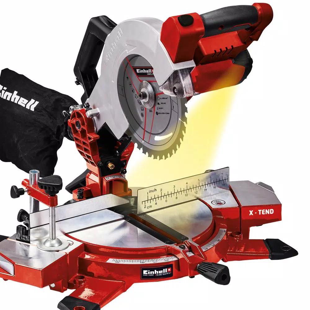Einhell PXC 18V Cordless 8.5 in. 3,000-RPM Compound Single-Bevel Miter Saw (Tool Only)