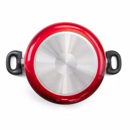 Oster Gibson Oster Merrion 6 Qt. Nonstick Aluminum Round Dutch Oven with Glass Lid, Red thumbnail 2