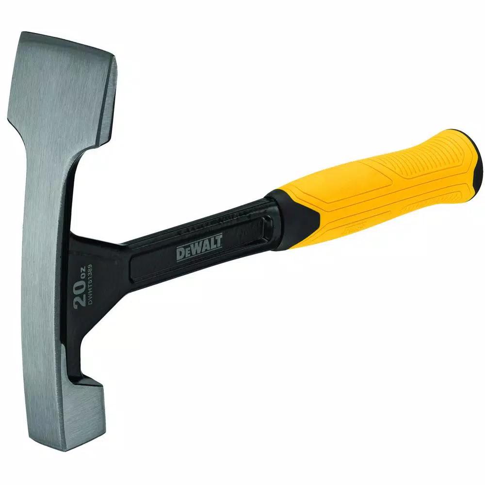DEWALT 20 oz. Bricklayer Hammer with 9.875 in. Steel Handle