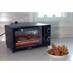 Total Chef 1000W 4-Slice Toaster Oven with Temperature Control and 30-Minute Timer, Black thumbnail 4