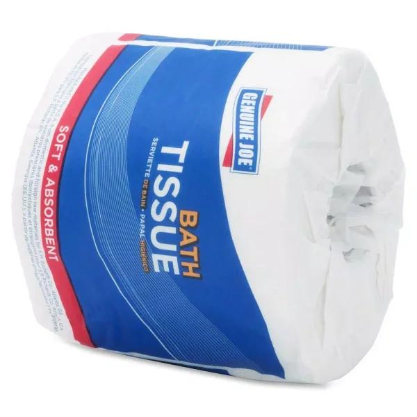 Genuine Joe 2-Ply Standard Recycled Toilet Paper, 500 Sheets per Roll, 96 Rolls Pack