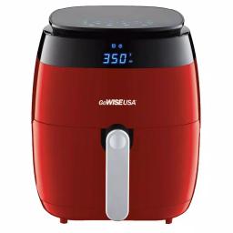 GoWISE USA 5 Qt. Air Fryer with Duo Touchscreen Display, 8 Presets, 1500W, Red thumbnail 1
