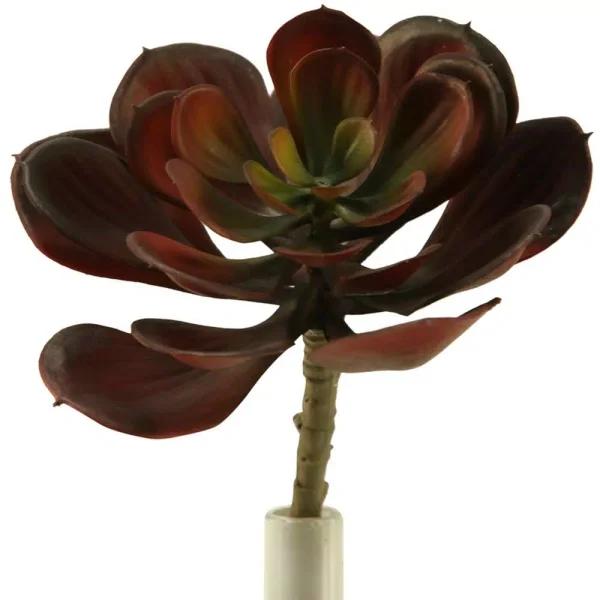 D&W Silks 7.5 in. Faux Echeveria Succulent Set of 3 - Indoor Tabletop Green Plants