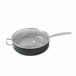 GreenPan Chatham 5 Qt. Hard-Anodized Aluminum Ceramic Nonstick Saute Pan with Glass Lid, Gray thumbnail 1