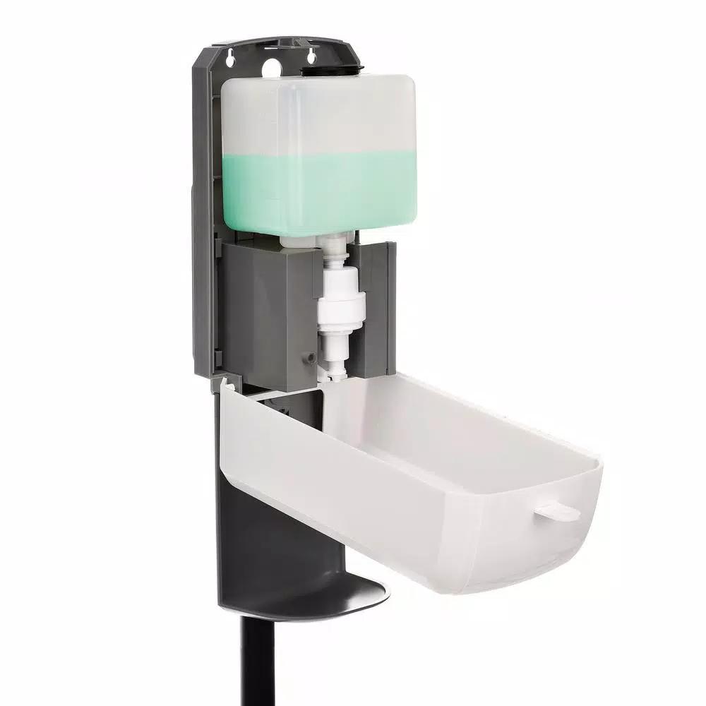 Alpine Industries 1200ml Automatic Hand Sanitizer Dispenser with Floor Stand, White