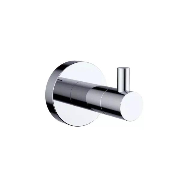 Lexora Bagno Nera Stainless Steel Robe Hook, Chrome Finish