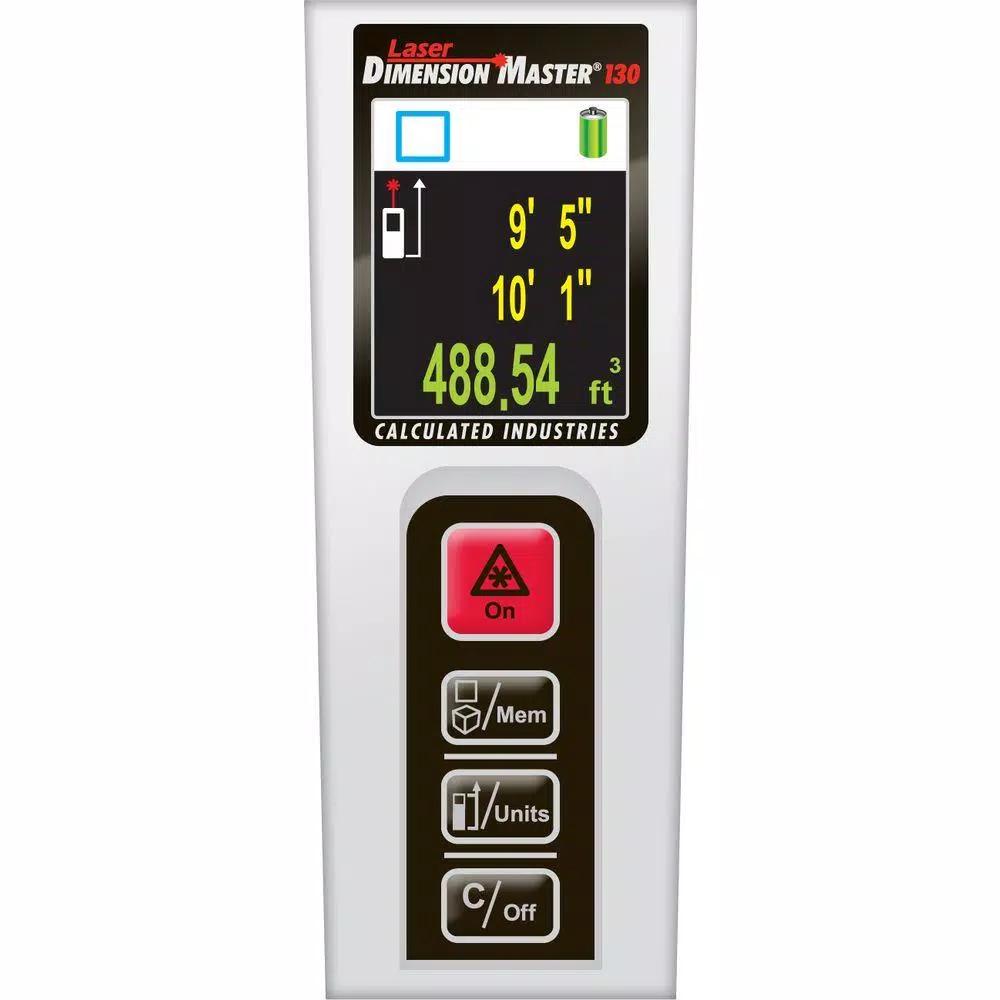 Calculated Industries Laser Dimension Master 130 ft. Digital Laser Distance Measure with Color Display