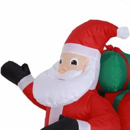 Luxen Home 7 ft. Santa and Sleigh Inflatable with LED Lights thumbnail 9