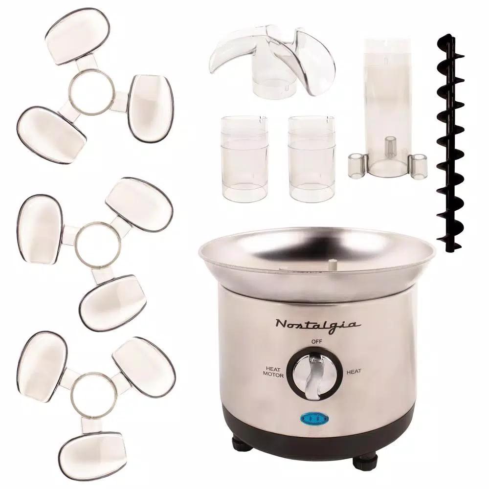 Nostalgia 3-Tier Stainless Steel Cascading Fondue Fountain with Auger-Style Flow