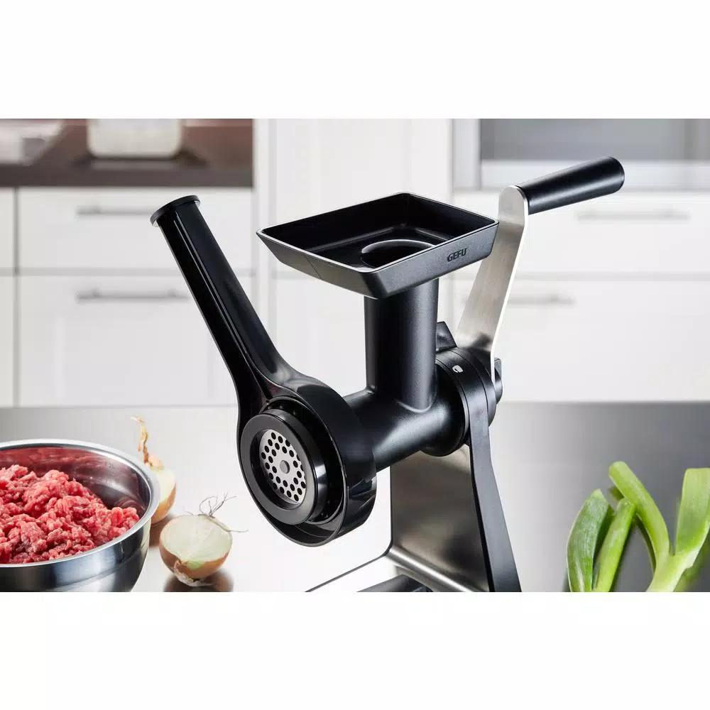 GEFU TRANSFORMA Manual Meat Mincer with Sausage Spout and Cookie Press Attachment