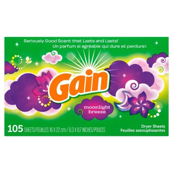 Gain Moonlight Breeze Dryer Sheets, 105-Count