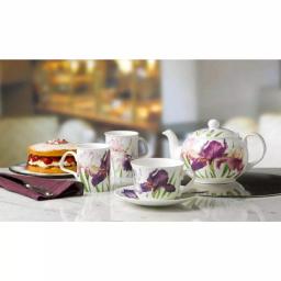 Unbranded Roy Kirkham Iris Floral Fine Bone China Breakfast Cup and Saucer Set (Set of 2) thumbnail 3