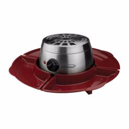 Brentwood Appliances Indoor Electric S'mores Maker with 4 Trays and 4 Roasting Forks, Silver/Red thumbnail 1