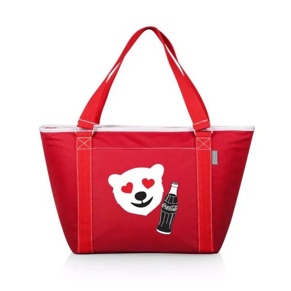 ONIVA Coca-Cola Topanga 9 Qt. 24-Can Insulated Cooler Tote Bag, Red Emoji Design
