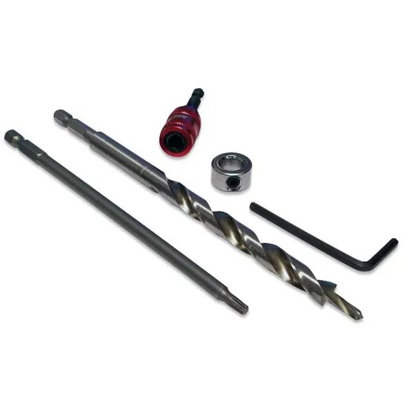 Milescraft ConnectorKit Pocket Hole Connector Kit with 3/8 in. HSS Step Drill Bit