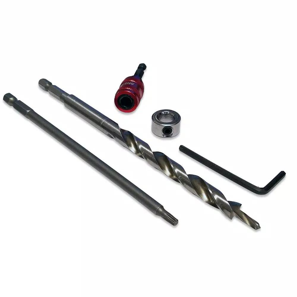 Milescraft ConnectorKit Pocket Hole Connector Kit with 3/8 in. HSS Step Drill Bit