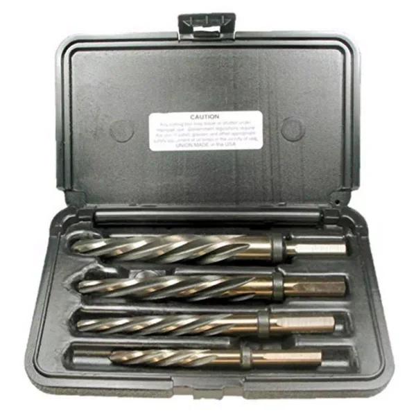 Viking Drill and Tool Tungsten Standard Flute Car Reamer Drill Bit Set, 4-Piece