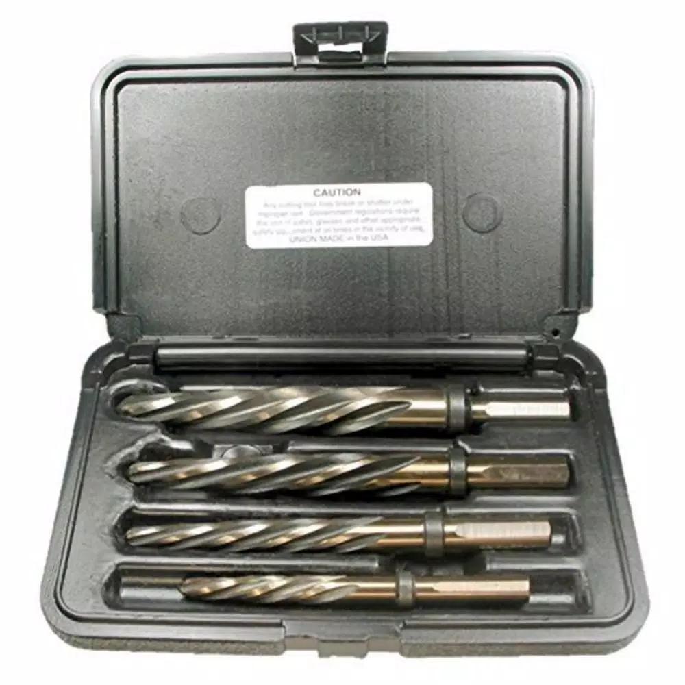 Viking Drill and Tool Tungsten Standard Flute Car Reamer Drill Bit Set, 4-Piece