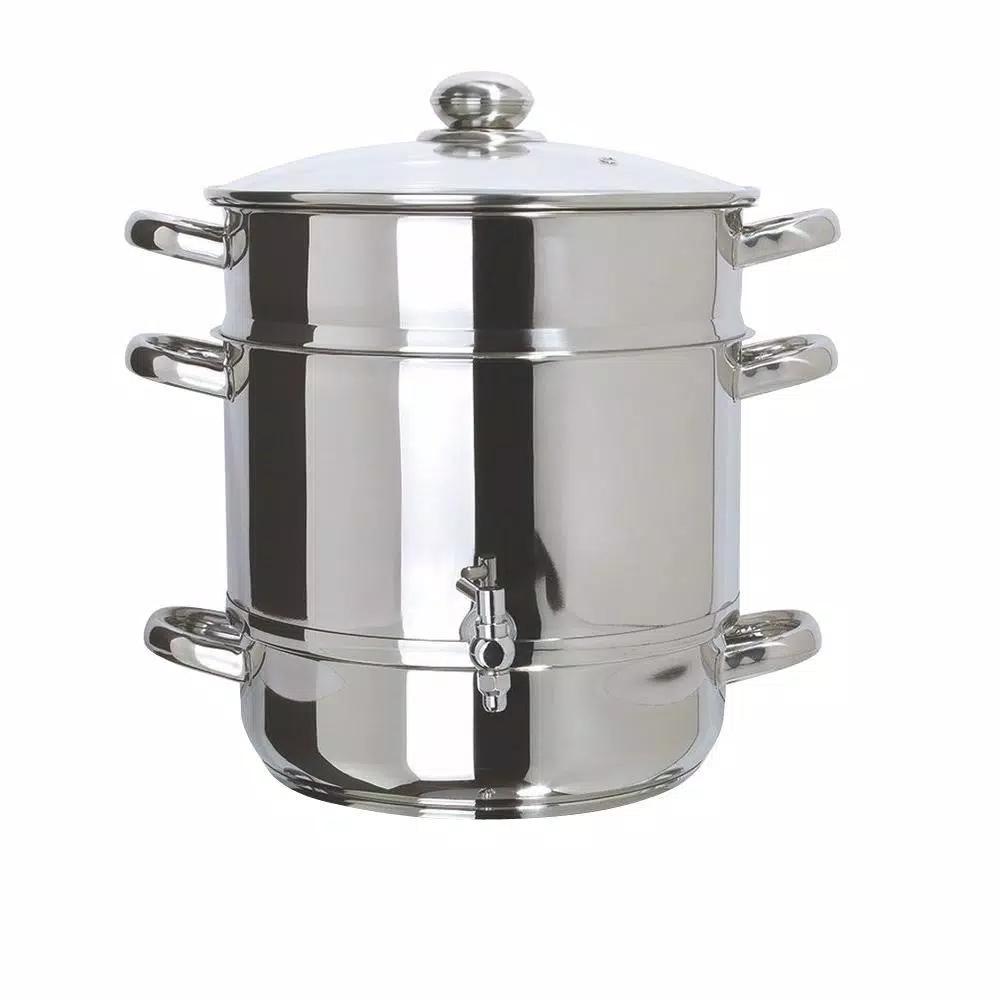 Euro Cuisine Stainless Steel Stove Top Steam Juicer and Steamer Set