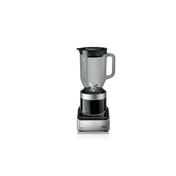 Braun PureMix 1000W Countertop Blender with 56 oz. Thermal Resistant Glass Jug, 3-Speed, Black & Stainless Steel