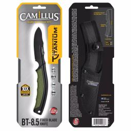 Camillus BT-8.5 Carbonitride Titanium AUS-8 Steel Fixed Blade Hunting Knife with Sheath thumbnail 6