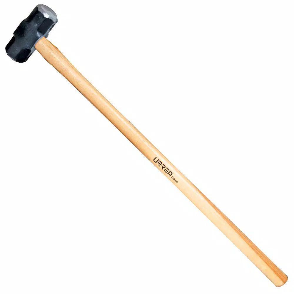 URREA 10 lb. Steel Octagonal Sledge Hammer with Hickory Wood Handle