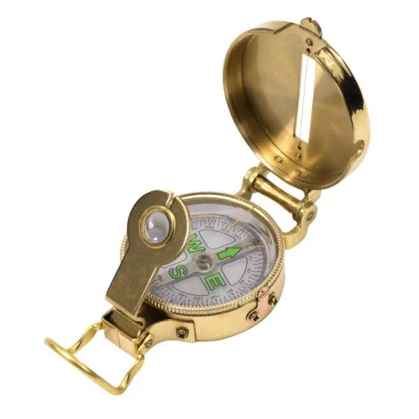 UST Heritage Lensatic Compass with Liquid Interior and Brass Case