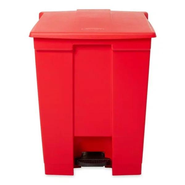 Rubbermaid Commercial Products 18 Gal. Red Fire-Safe Step-On Medical Trash Can, Puncture-Resistant Plastic