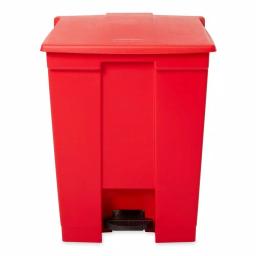 Rubbermaid Commercial Products 18 Gal. Red Fire-Safe Step-On Medical Trash Can, Puncture-Resistant Plastic thumbnail 1