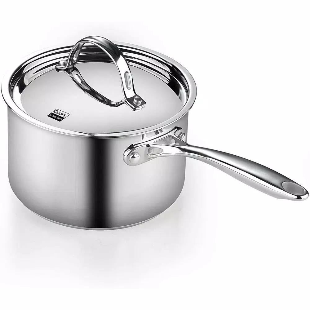Cooks Standard Classic 10-Piece Stainless Steel Cookware Set with Induction Compatibility