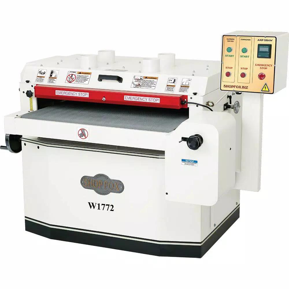 Shop Fox 37 in. 10 HP 240-Volt Industrial Drum Sander with Dual 6 in. Drums