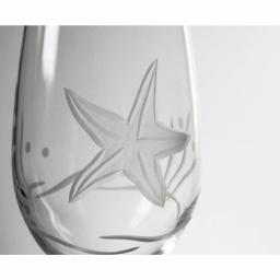 Rolf Glass Starfish 17 oz. Clear Stemless Wine Tumblers, Set of 4 thumbnail 3