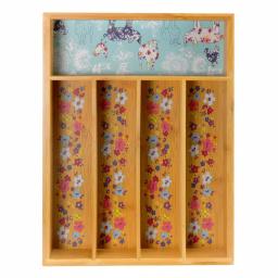 Urban Market Gibson's Urban Market Life on the Farm 5-Compartment Bamboo Utensil Tray thumbnail 4