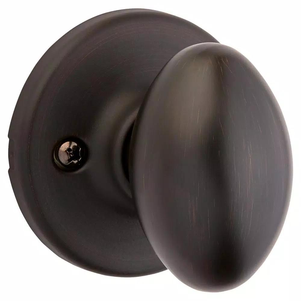 Kwikset Aliso Passage Door Knob, Venetian Bronze, Interior Hall/Closet