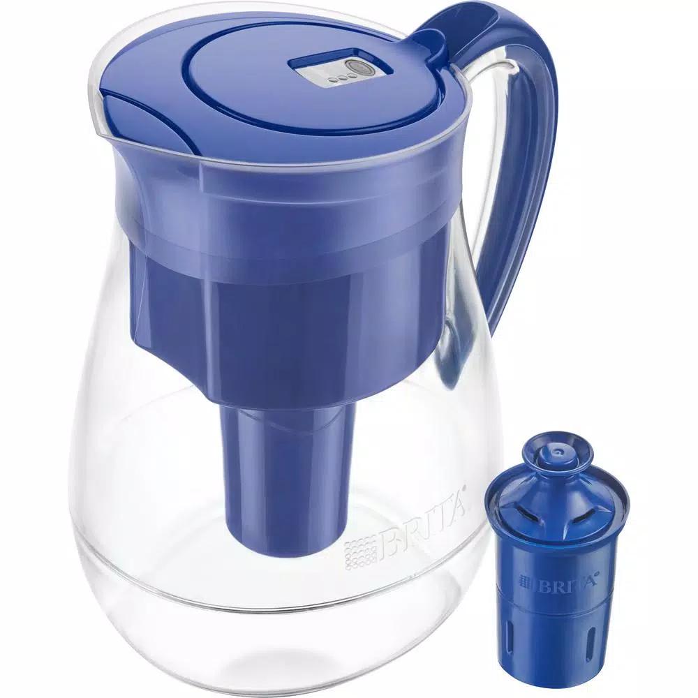 Brita Monterey 10-Cup Water Filter Pitcher with Longlast Filter, Blue