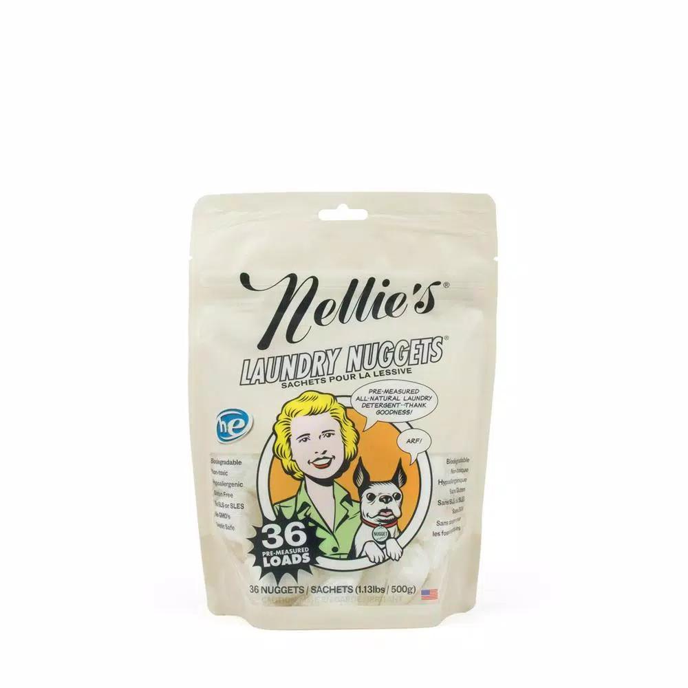 NELLIE'S Laundry Nugget Concentrated Laundry Pods, 36-Count